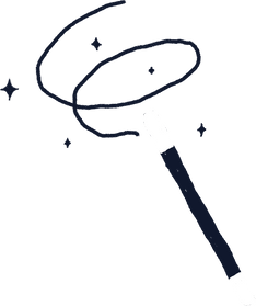 Handdrawn Organic Magic Wand